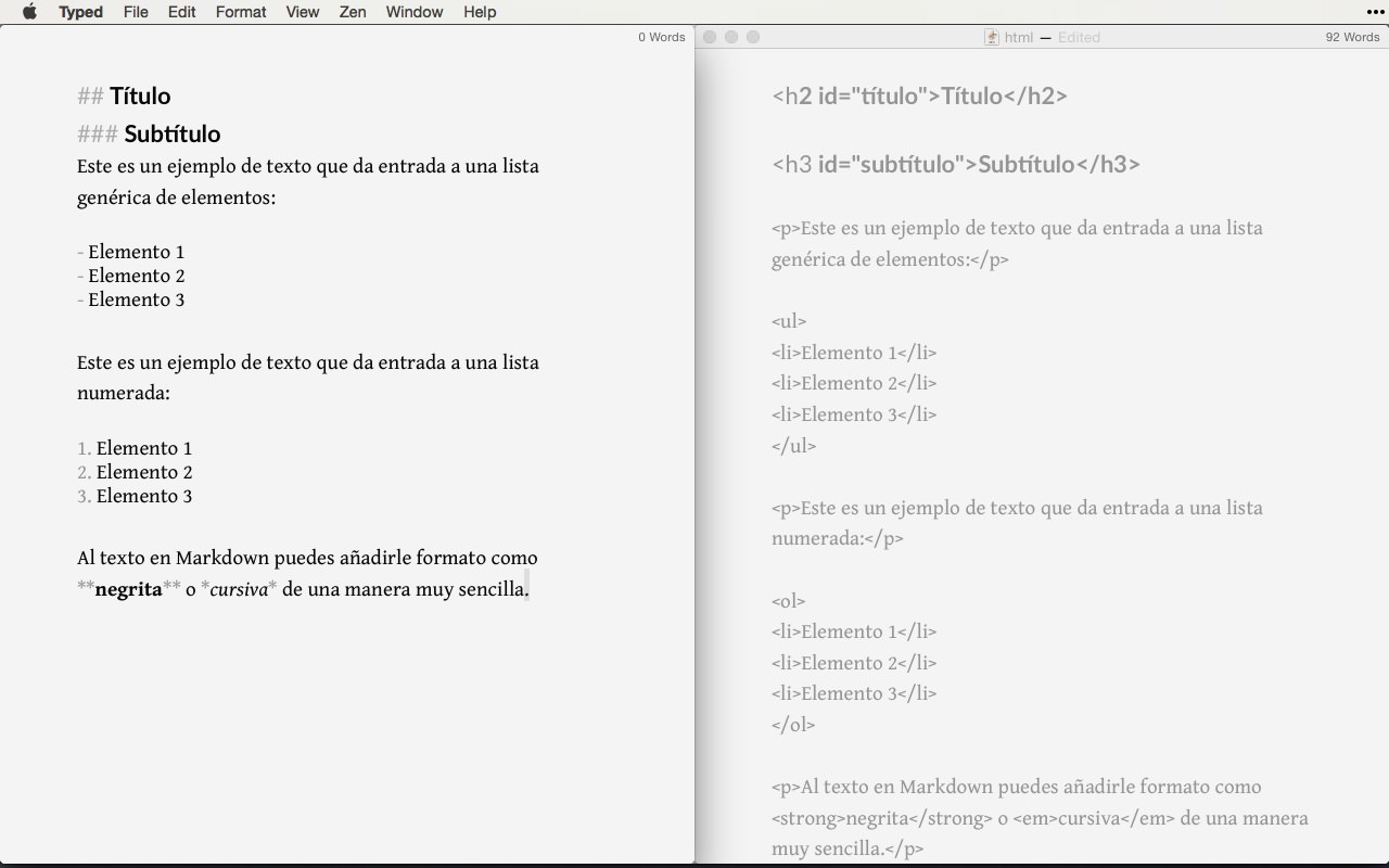 Diferencia Markdown y HTML